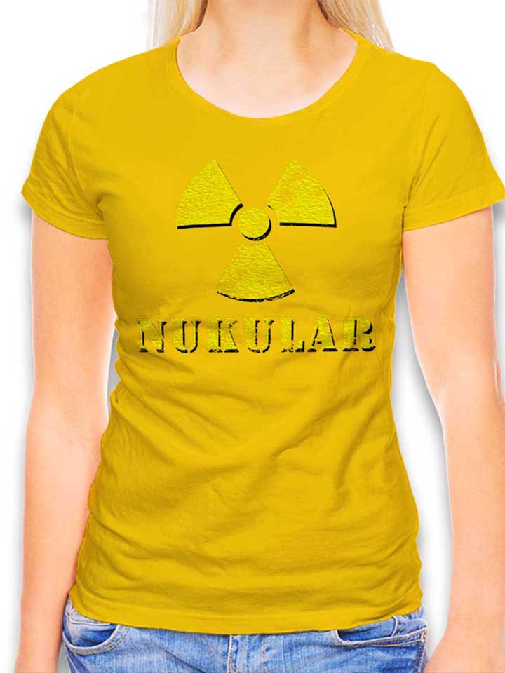 Nukular Camiseta Mujer amarillo L