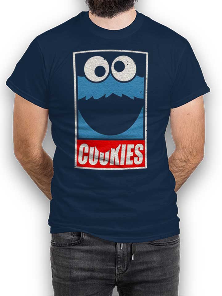 Obey Cookies T-Shirt bleu-marine L