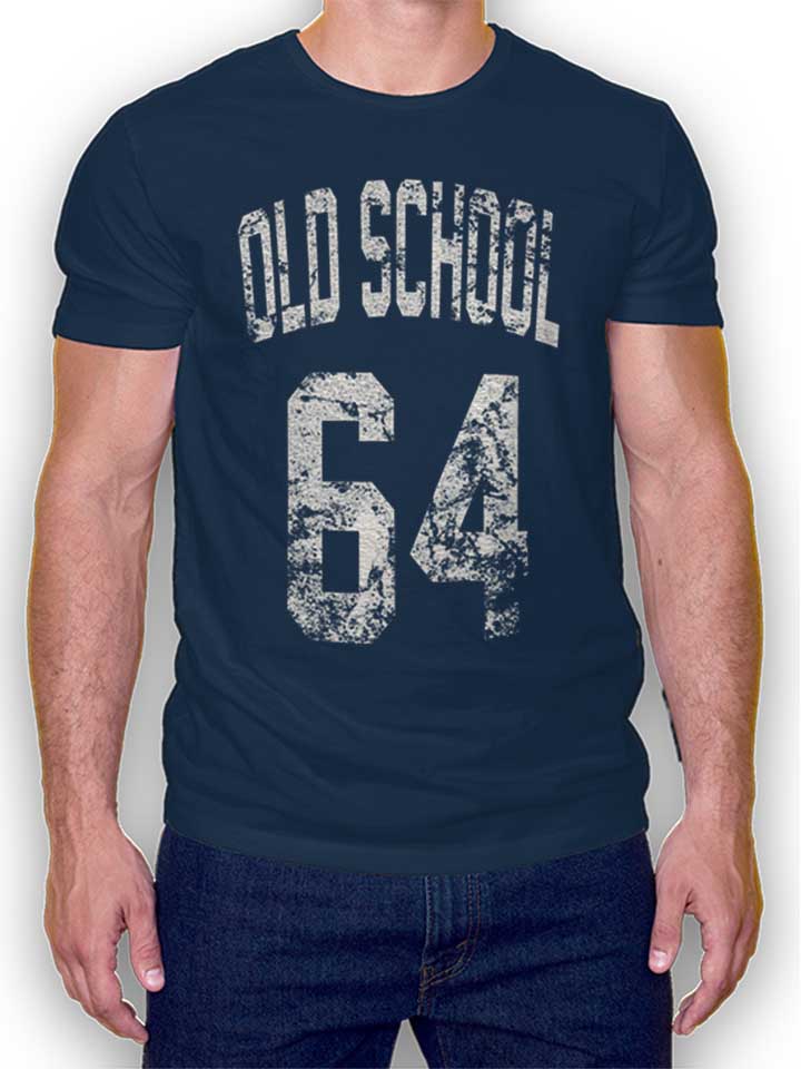 oldschool-1964-t-shirt dunkelblau 1