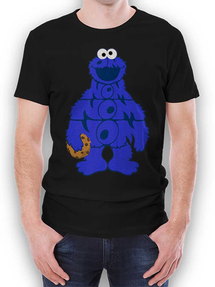 om-nom-nom-cookies-t-shirt schwarz 1