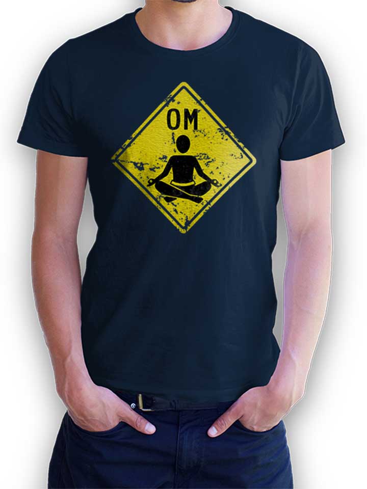 om-schneidersitz-t-shirt dunkelblau 1