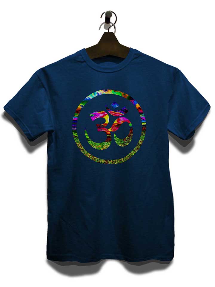 om-symbol-batik-t-shirt dunkelblau 3