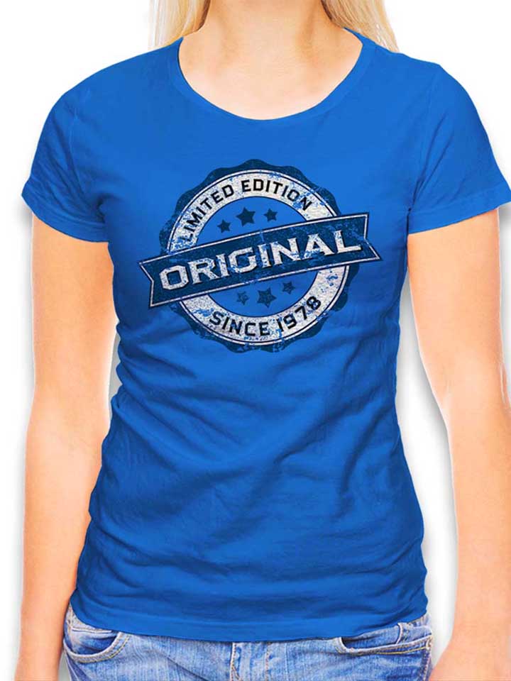 Original Since 1978 T-Shirt Femme bleu-roi L