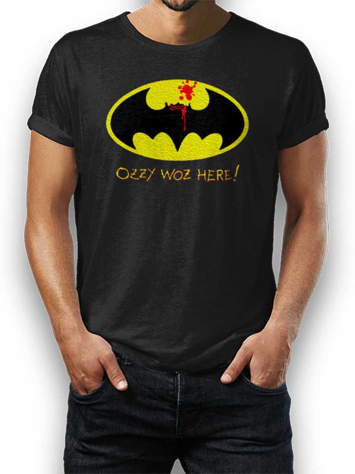 Ozzy Woz Here Batman Camiseta negro L