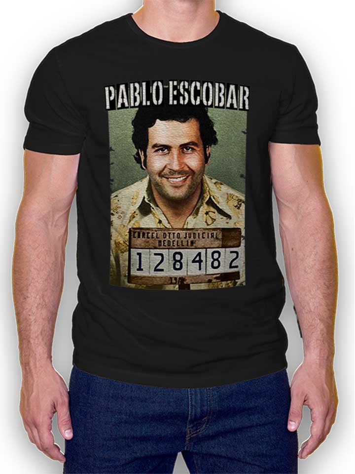 Pablo Escobar Mugshot Camiseta negro L