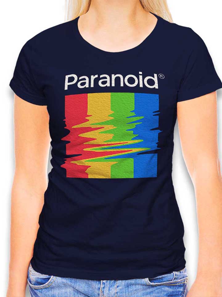 paranoid-damen-t-shirt dunkelblau 1