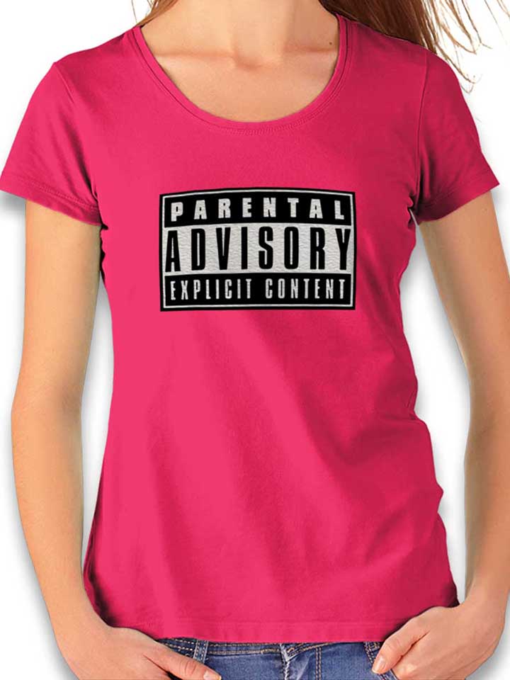 Parental Advisory Explicit Content Logo T-Shirt Donna...