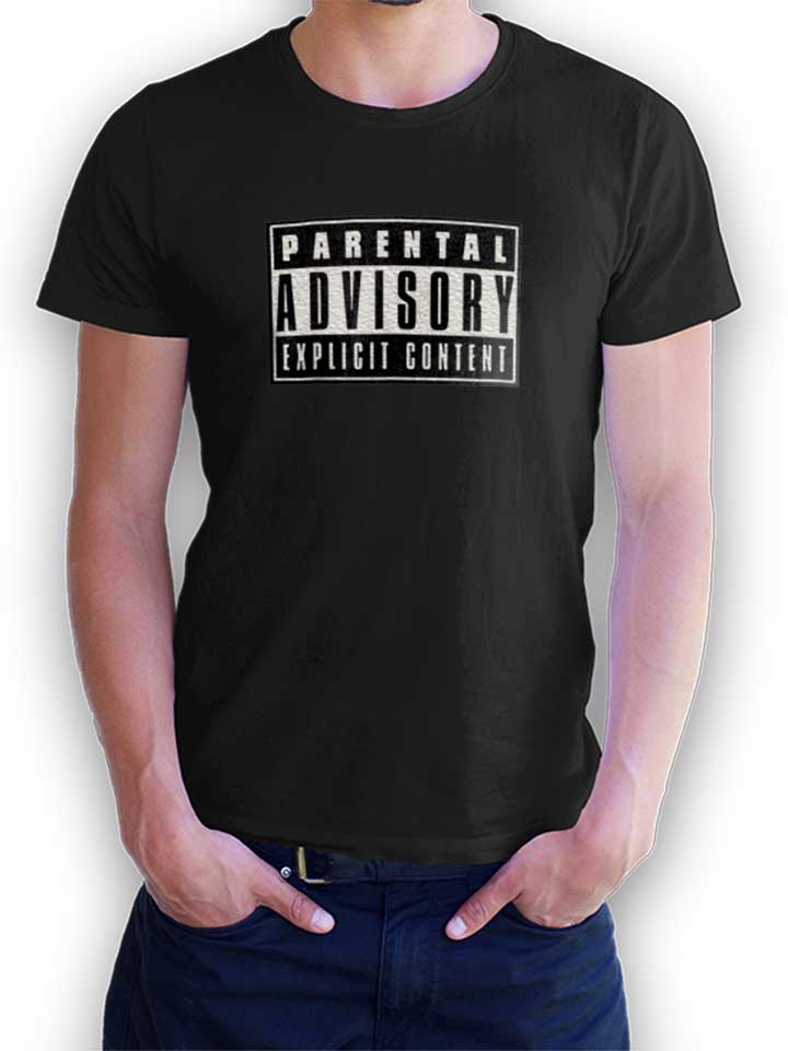 Parental Advisory Explicit Content Logo T-Shirt noir L