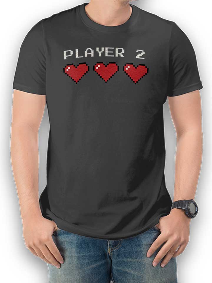 Player 2 T-Shirt dunkelgrau L