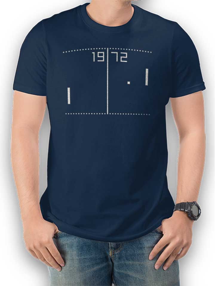 pong-1972-t-shirt dunkelblau 1