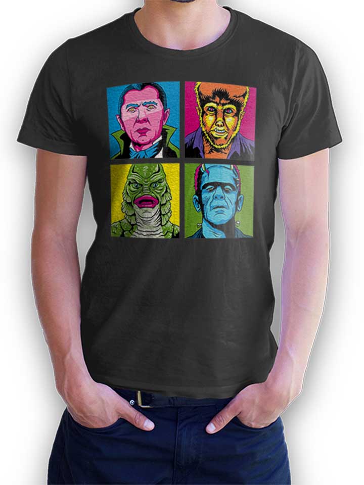 pop-art-monster-t-shirt dunkelgrau 1