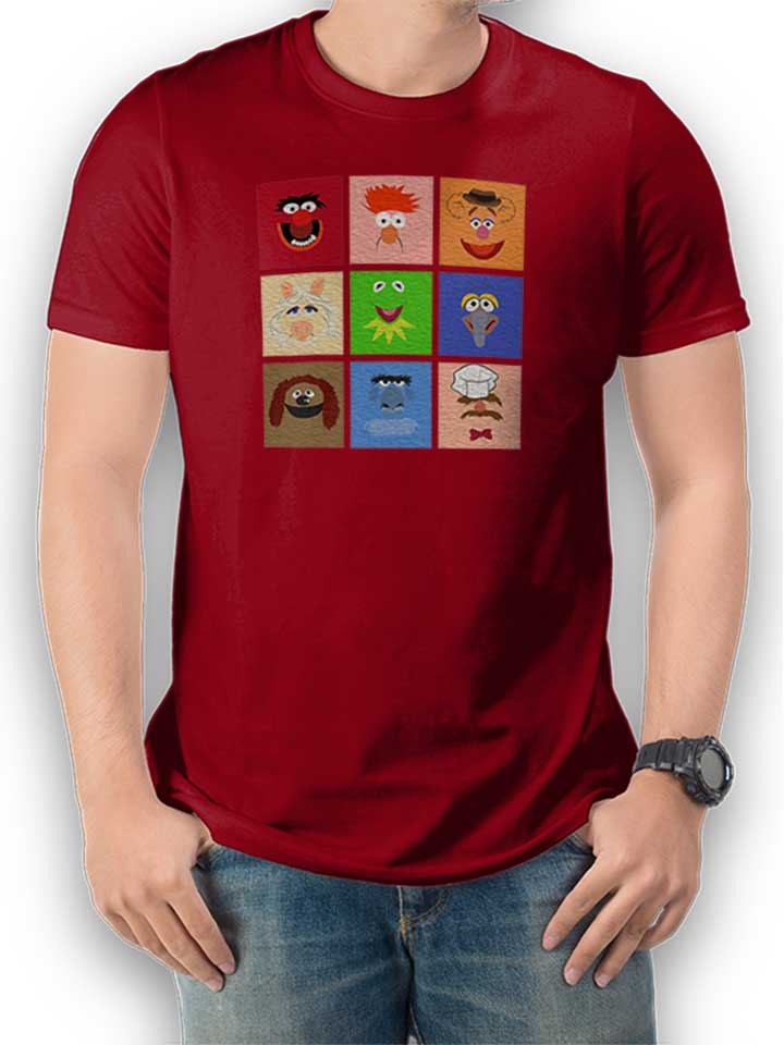 Pop Art Muppets Camiseta burdeos L