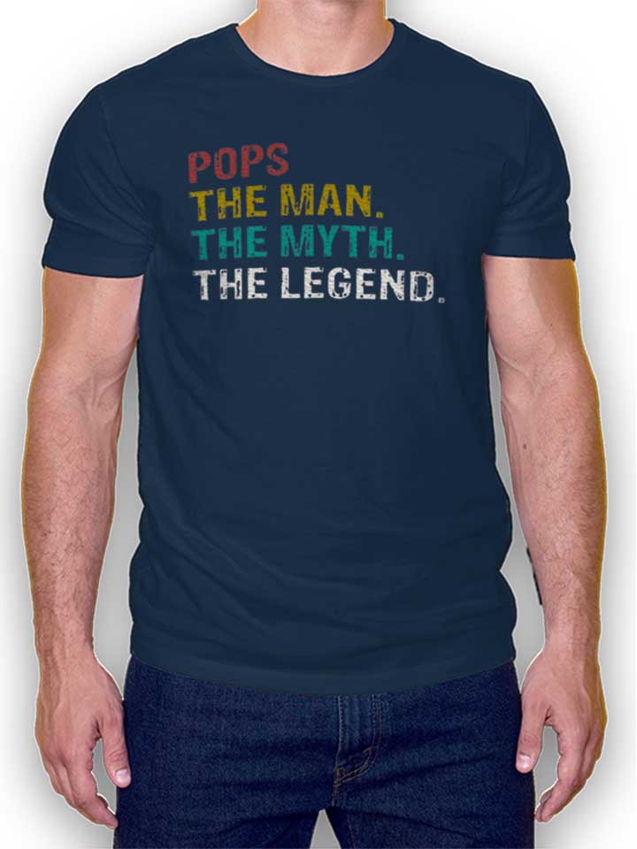 pops-man-myth-legend-t-shirt dunkelblau 1