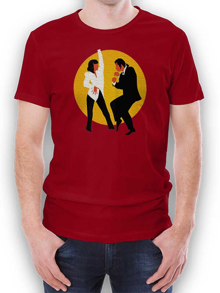Pulp Fiction Dance Camiseta burdeos L