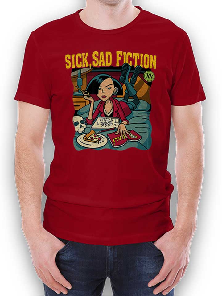 Pulp Fiction Daria T-Shirt maroon L