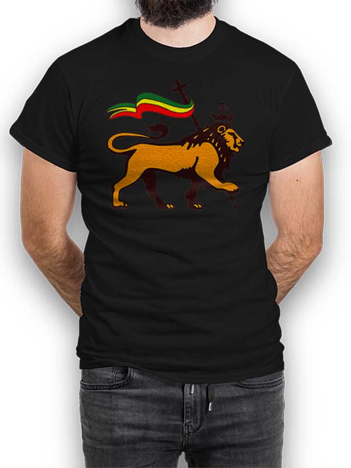 Rasta Lion Flag T-Shirt noir L