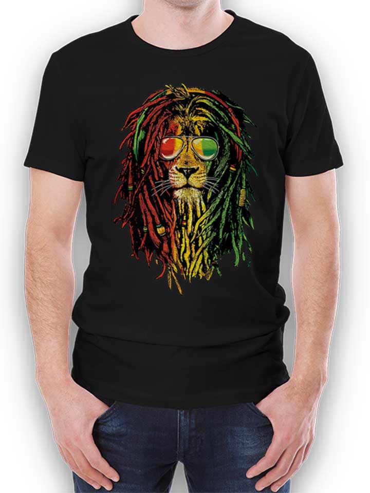 Rasta Lion T-Shirt nero L
