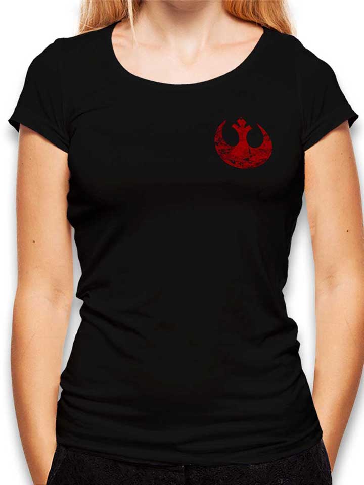 Rebel Alliance Logo Chest Print Camiseta Mujer negro L