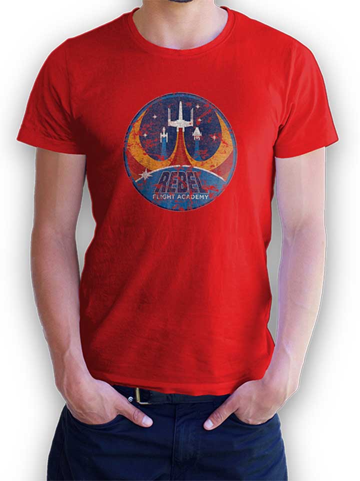 Rebel Flight Academy Vintage T-Shirt rosso L