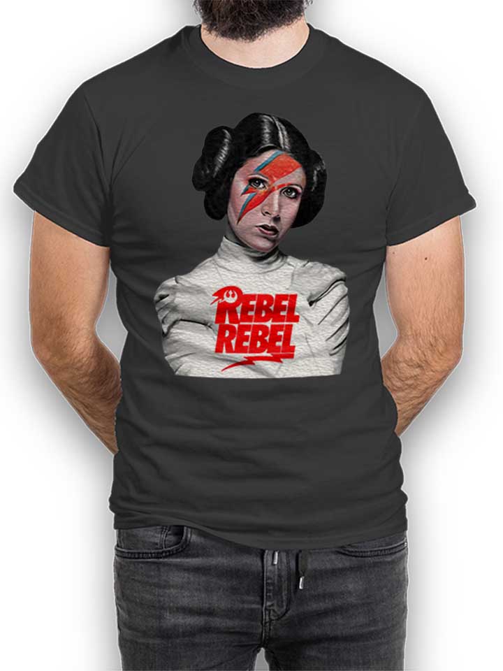 Rebel Rebel Leia Camiseta gris-oscuro L