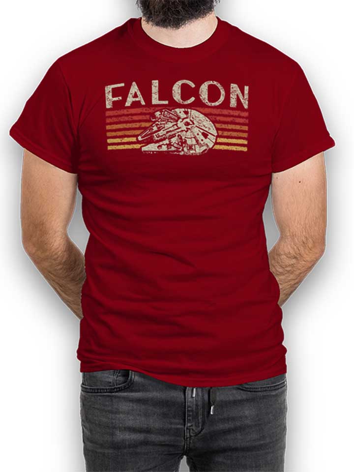 Retro Falcon Camiseta burdeos L