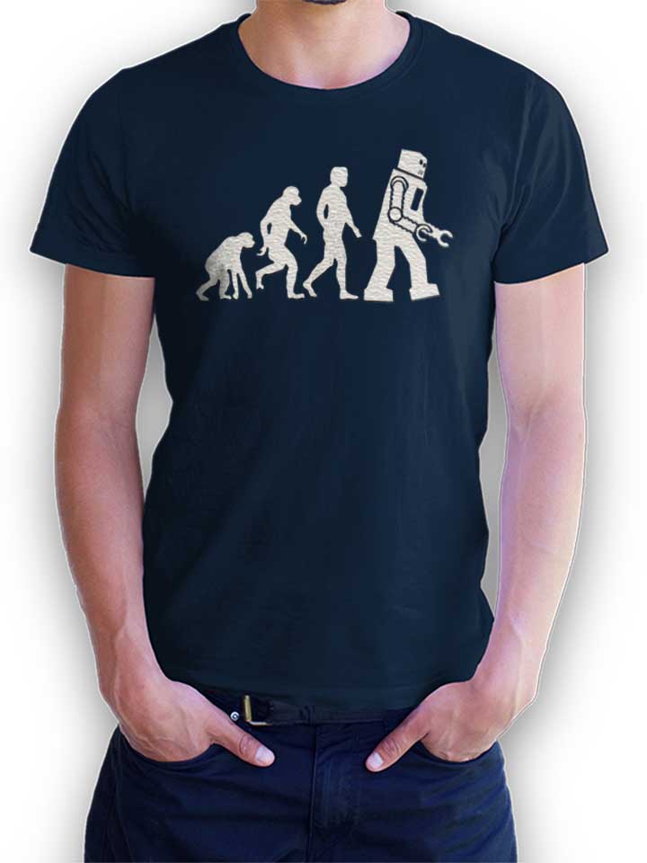 Robot Evolution Big Bang Theory T-Shirt blu-oltemare L