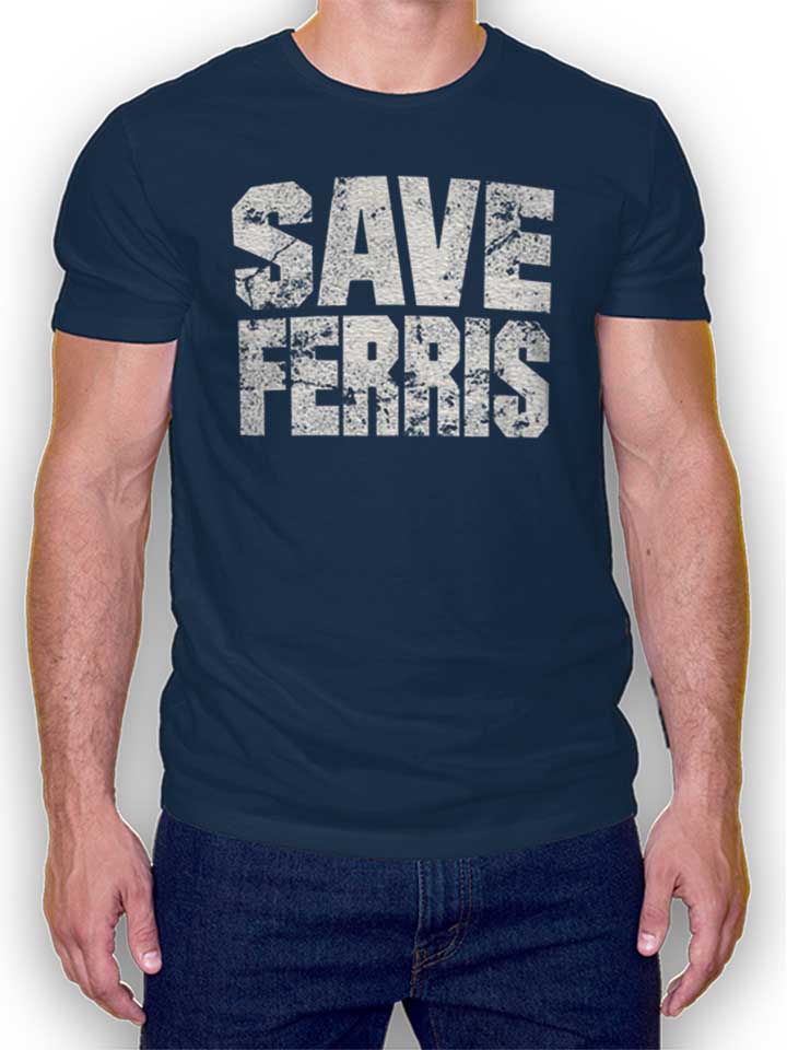 Save Ferris Camiseta azul-marino L