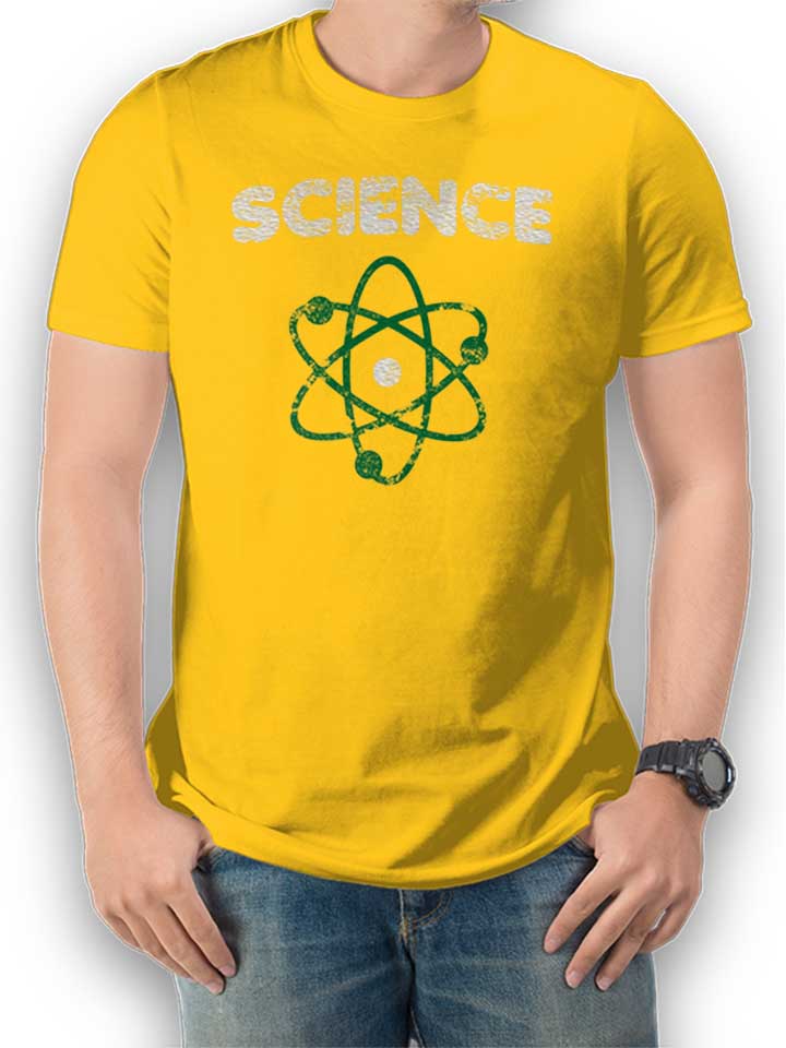 Science Vintage Kinder T-Shirt gelb 110 / 116