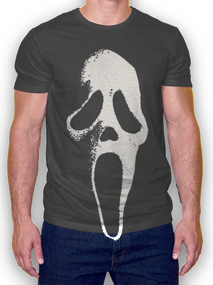 scream-mask-t-shirt dunkelgrau 1