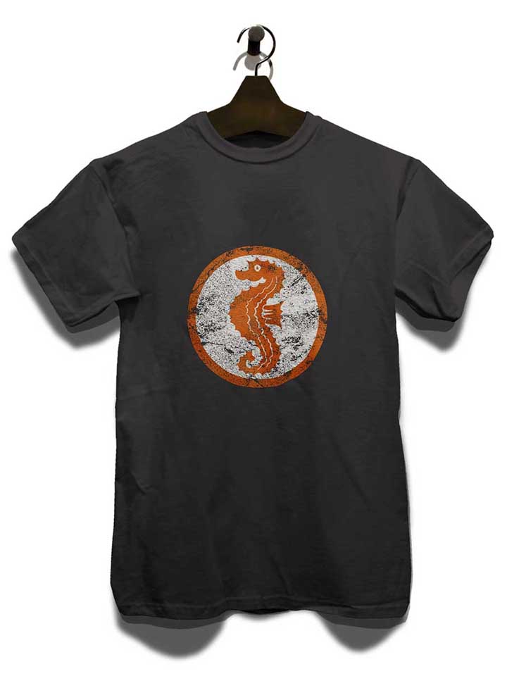 seepferdchen-logo-vintage-t-shirt dunkelgrau 3