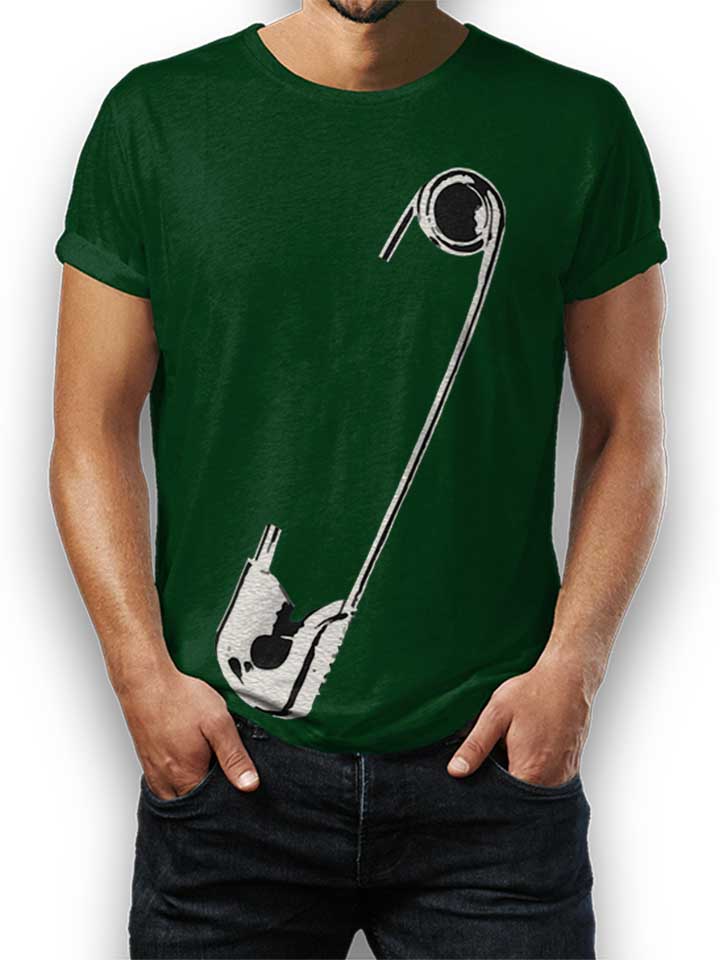 Sicherheitsnadel Camiseta verde-oscuro L