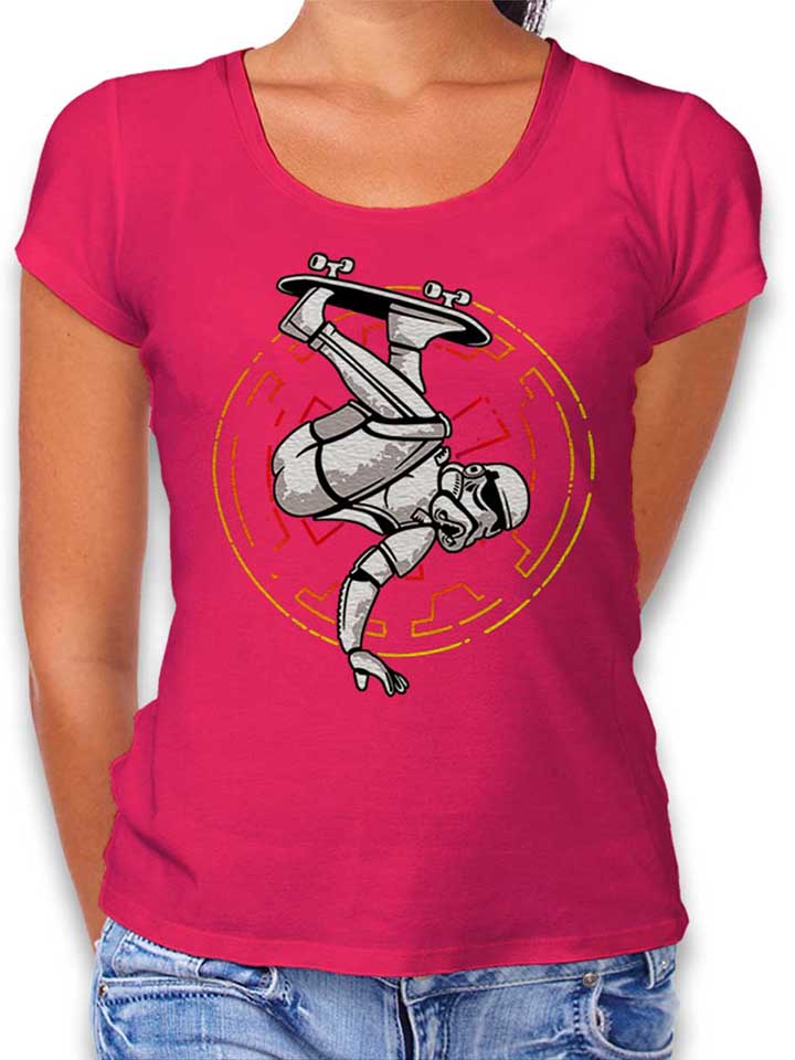 Skater Trooper Womens T-Shirt fuchsia L