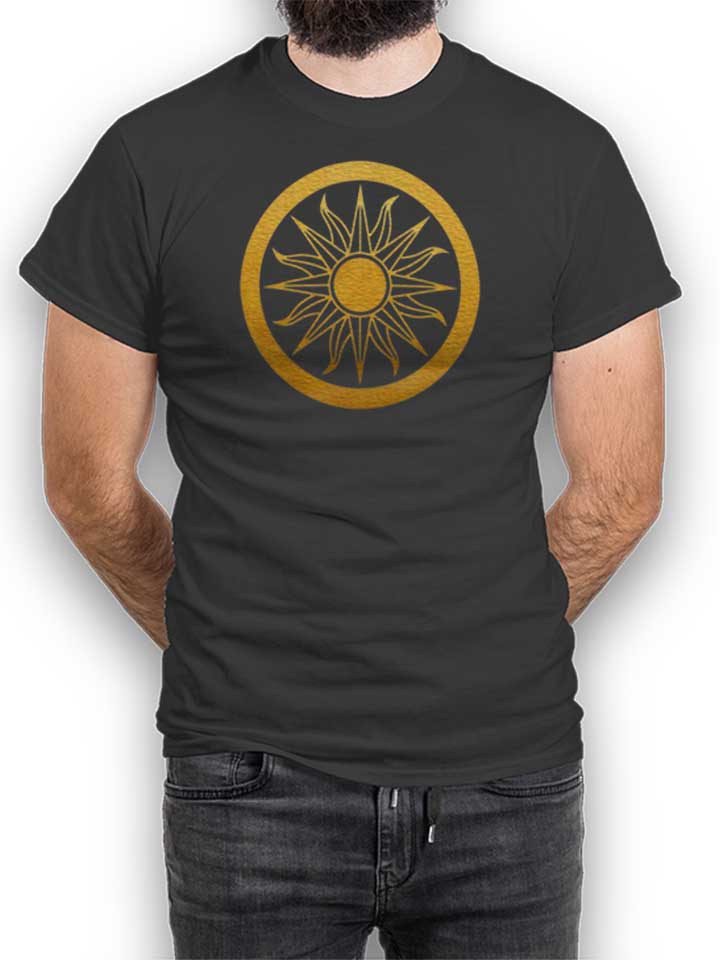 Solar Sun Logo Camiseta gris-oscuro L