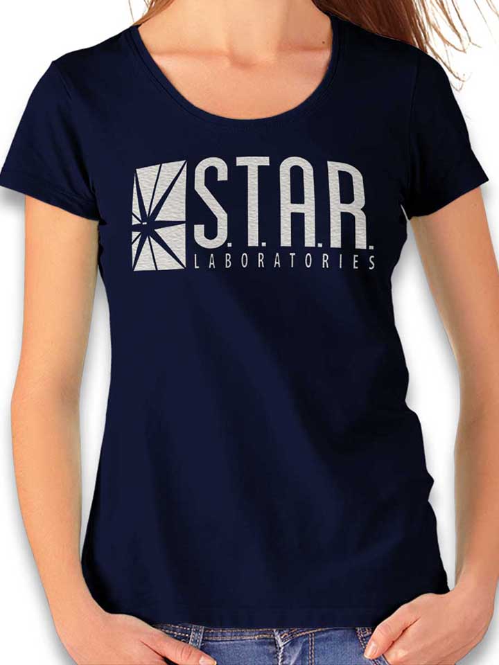 Star Labs Logo Camiseta Mujer azul-marino L