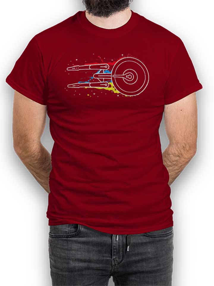 Star Trek Trails Camiseta burdeos L