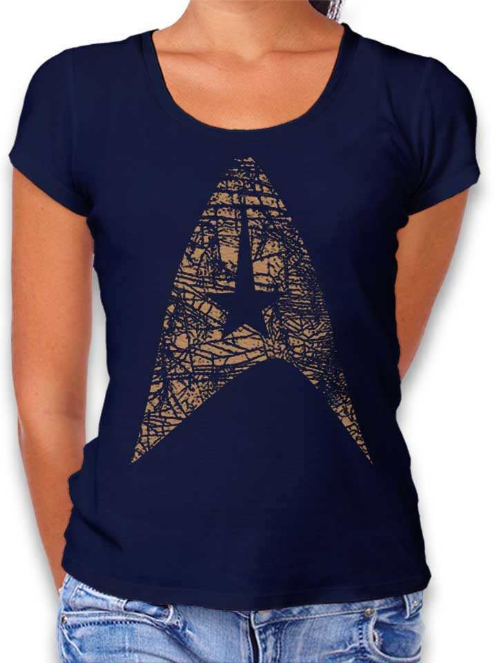 Star Trek Vintage Logo T-Shirt Femme bleu-marine L