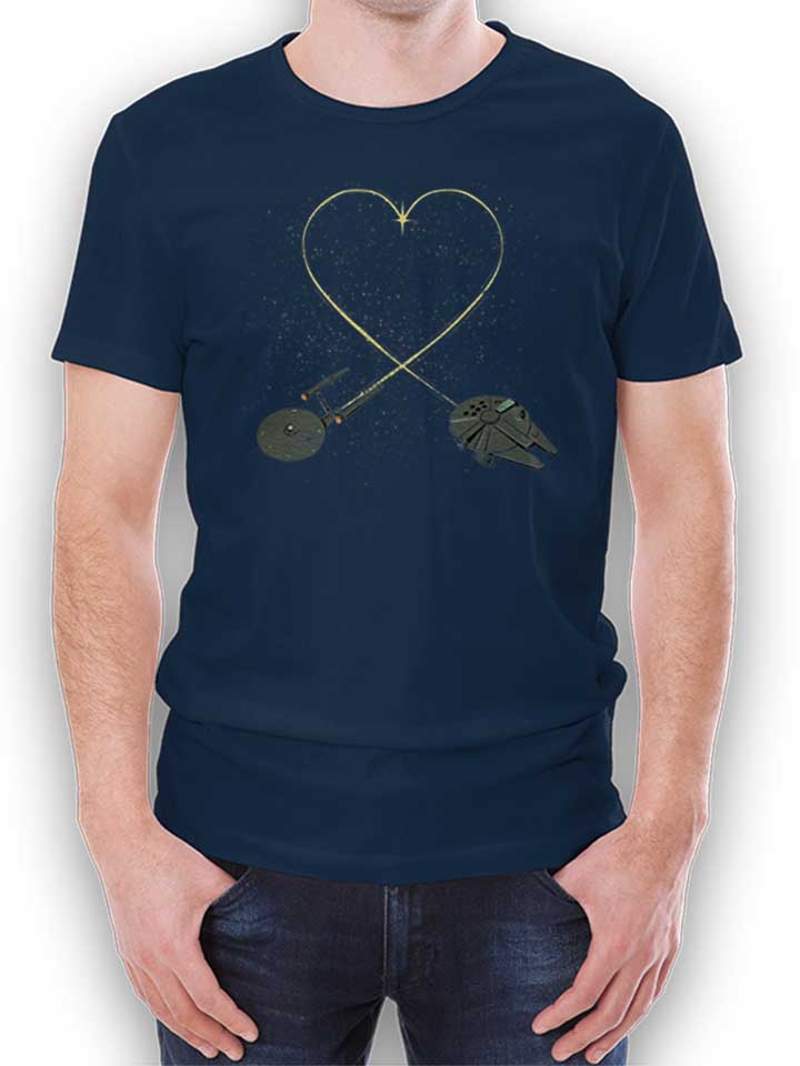 Star Trek Wars Love T-Shirt bleu-marine L