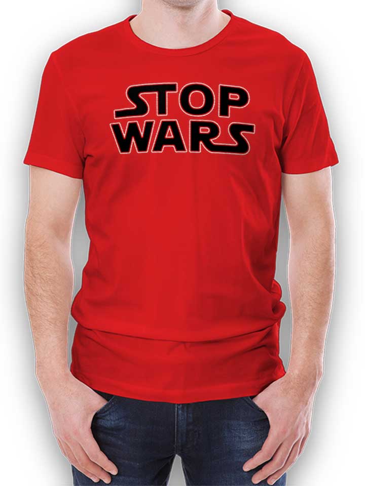 Stop Wars T-Shirt rosso L