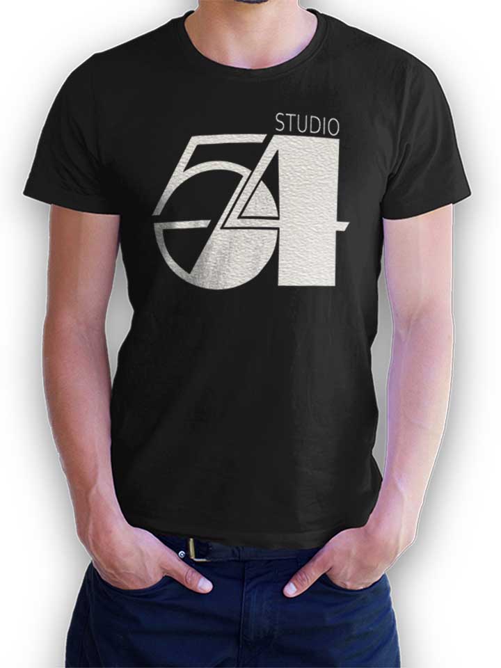 Studio54 Logo Weiss T-Shirt noir L