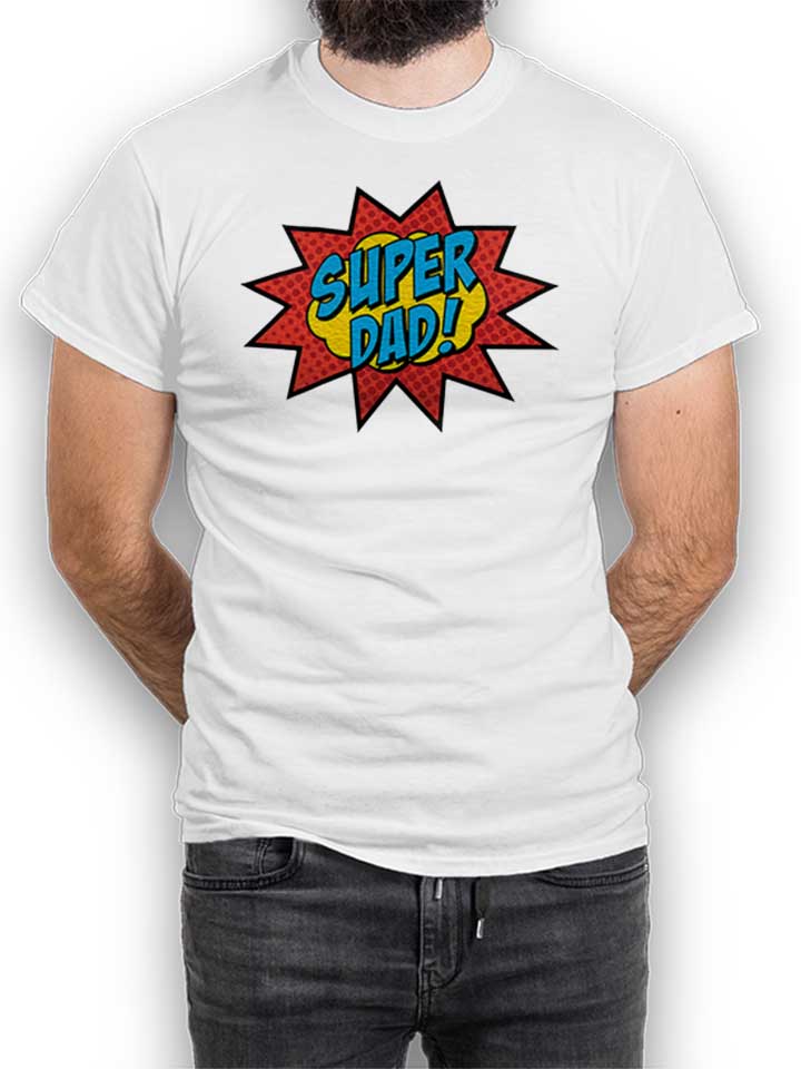 Super Dad T-Shirt bianco L