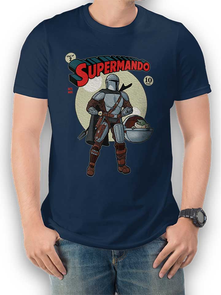 Supermando T-Shirt bleu-marine L