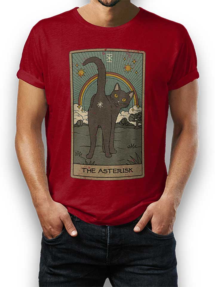 The Asterisk Cat T-Shirt maroon L