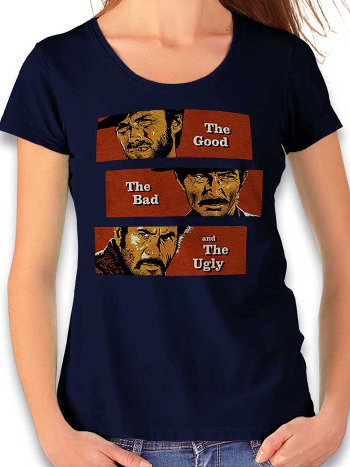 the-good-the-bad-and-the-ugly-damen-t-shirt dunkelblau 1