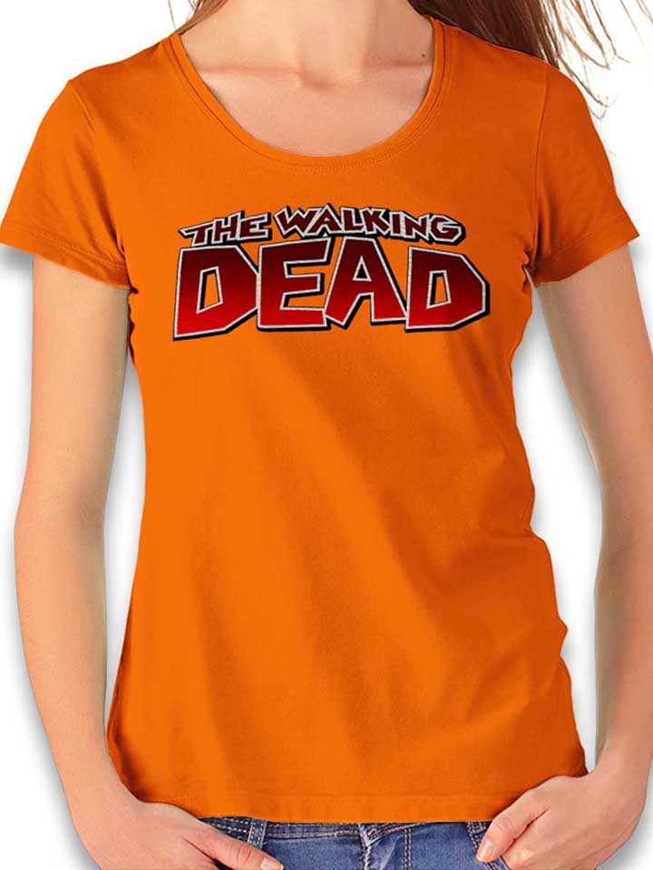 the-walking-dead-damen-t-shirt orange 1