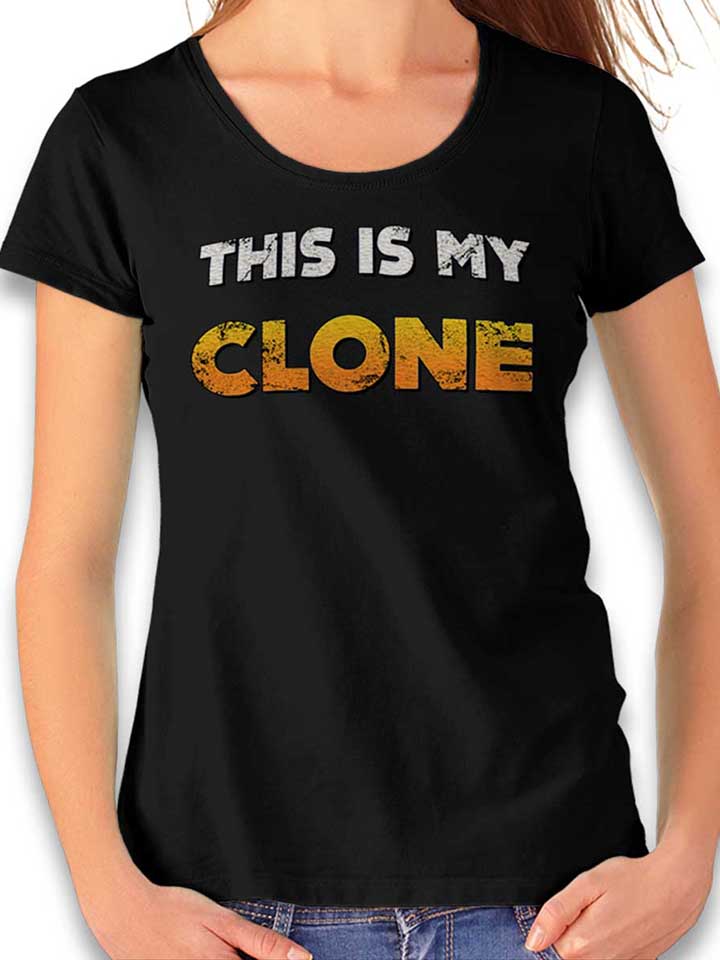 This Is My Clone Vintage Camiseta Mujer negro L