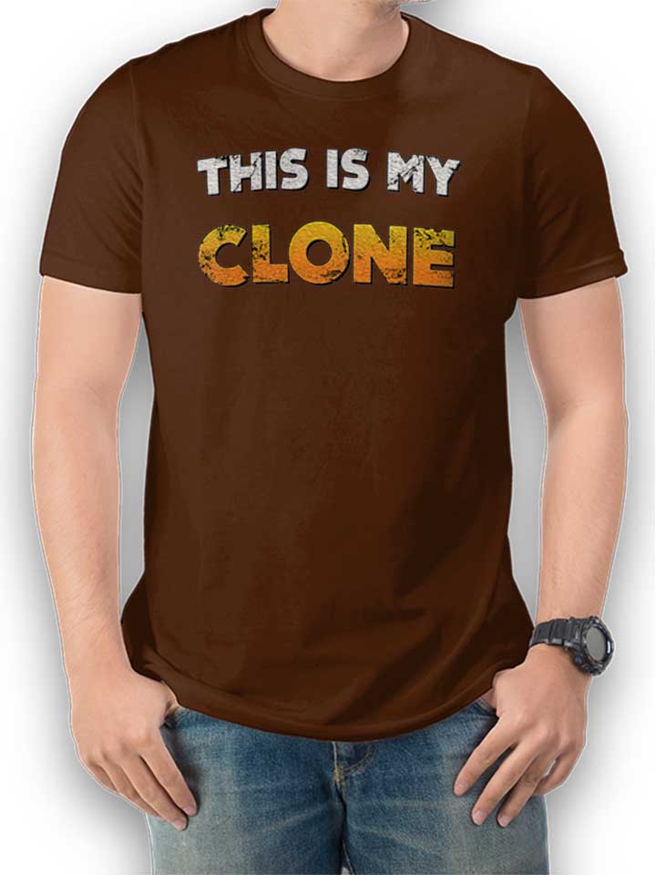 This Is My Clone Vintage T-Shirt marrone L