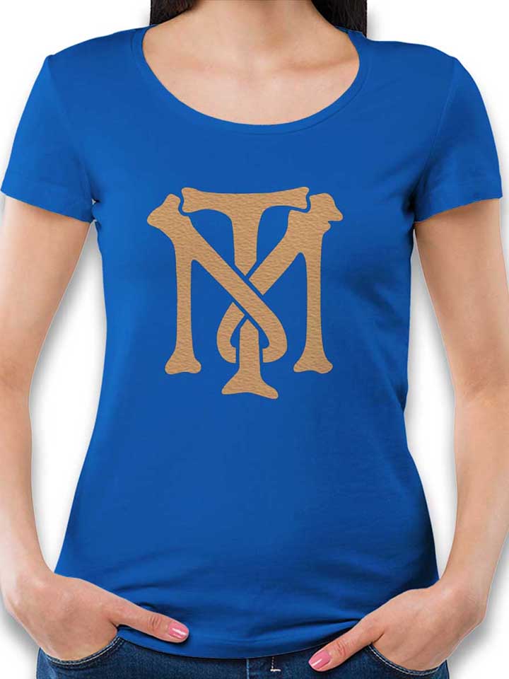 Tony Montana Logo T-Shirt Donna blu-royal L