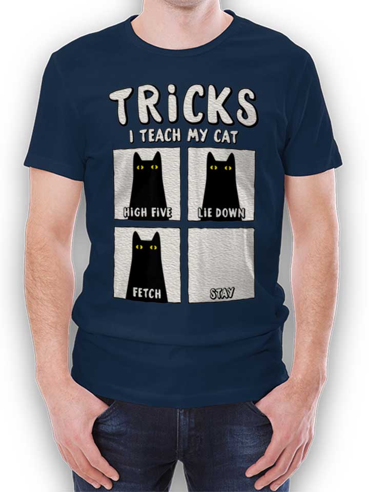 Tricks Cat T-Shirt blu-oltemare L