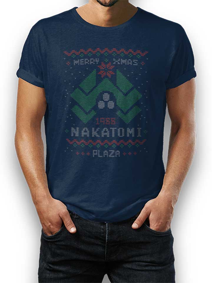 ugly-sweater-die-hard-nakatomi-t-shirt dunkelblau 1