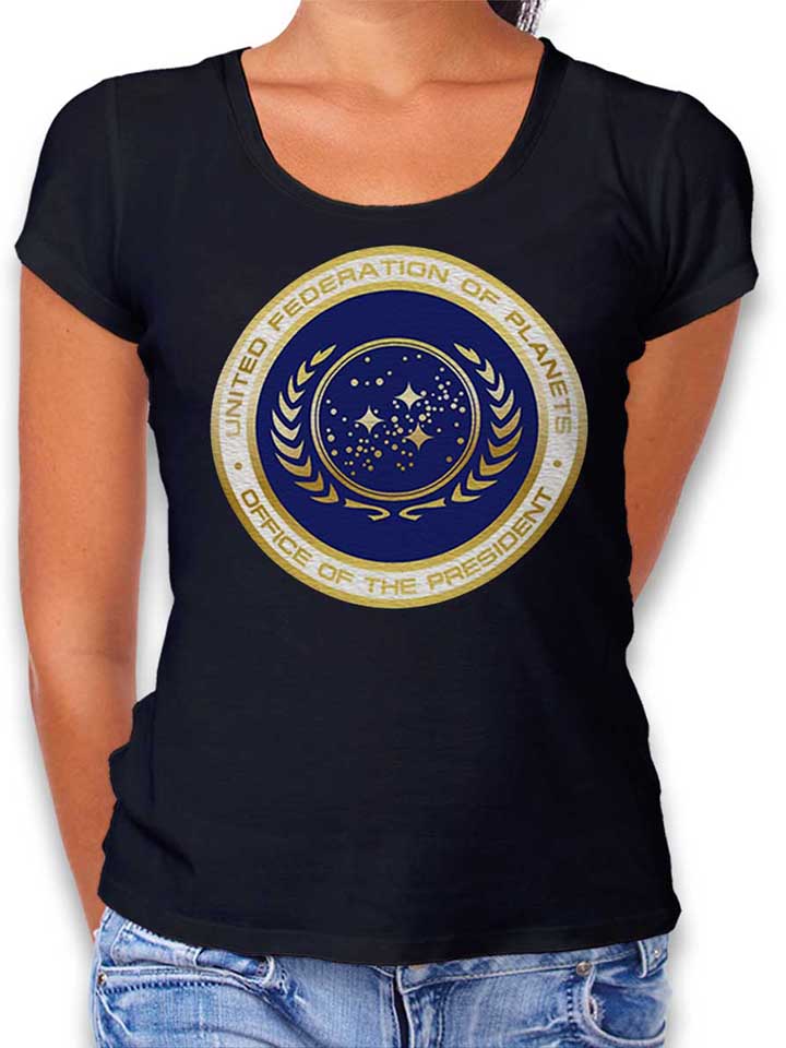 United Federation Of Planets T-Shirt Femme noir L